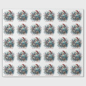 Tropische papegaaienseizoenen Groeten Kerstmis Cadeaupapier (Vlak)