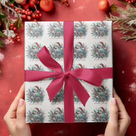 Tropische papegaaienseizoenen Groeten Kerstmis Cadeaupapier