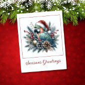 Tropische papegaaienseizoenen Groeten Kerstmis Kaart