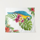 Tropische papegaaienwandtapijt - levendig Oerwoud  Wandkleed (Voorkant (horizontaal))