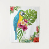 Tropische papegaaienwandtapijt - levendig Oerwoud  Wandkleed (Voorkant)