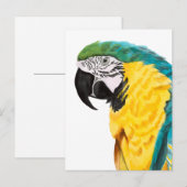 Tropische papegaaivogel briefkaart (Voorkant / Achterkant)