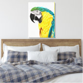 Tropische papegaaivogel canvas afdruk (Insitu (Slaapkamer))