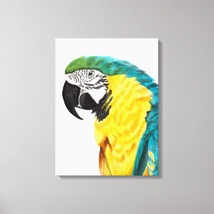 Tropische papegaaivogel canvas afdruk
