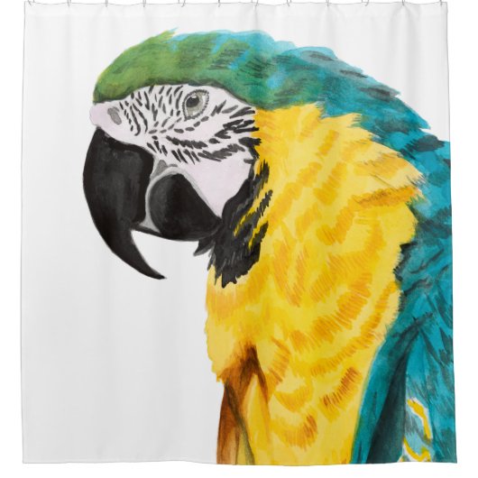 Tropische papegaaivogel douchegordijn (Voorkant)