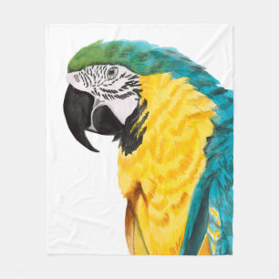 Tropische papegaaivogel fleece deken