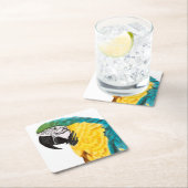 Tropische papegaaivogel kartonnen onderzetters (Insitu)