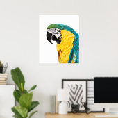 Tropische papegaaivogel poster (Thuiskantoor)