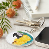 Tropische papegaaivogel sleutelhanger (Voorkant Rechts)