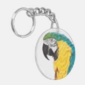 Tropische papegaaivogel sleutelhanger (Voorkant Links)