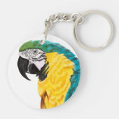 Tropische papegaaivogel sleutelhanger (Achterkant)
