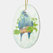 Tropische papegaaivogels met blauwe en groene Wate Keramisch Ornament (Links)
