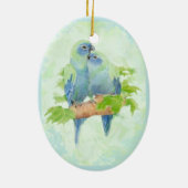 Tropische papegaaivogels met blauwe en groene Wate Keramisch Ornament (Achterkant)