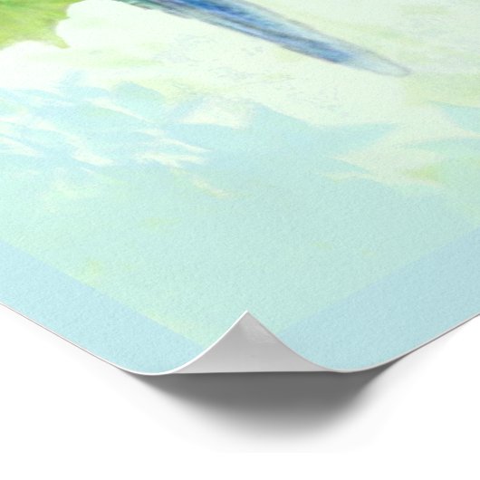 Tropische papegaaivogels met blauwe en groene Wate Poster (Hoek)