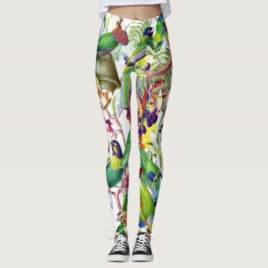 Tropische papegaaivogels over de Leggings (Voorkant)