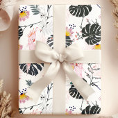 Tropische papegaaivogels palmbladeren cadeaupapier