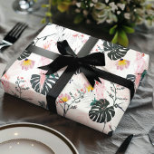 Tropische papegaaivogels palmbladeren cadeaupapier