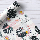 Tropische papegaaivogels palmbladeren cadeaupapier