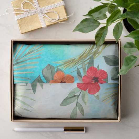 Tropische papegaaivruchten ontkoppelen/weefsel tissuepapier (Geschenk)