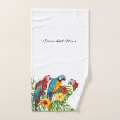 Tropische paprika's verlaten zomerhuisje wit bad handdoek (Handdoek)