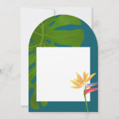 Tropische Paradijs Jaarlijkse Turquoise Verjaardag Kaart (Achterkant)