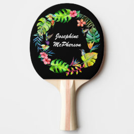 Tropische Paradijs Krans personaliseren met Naam Tafeltennisbatje