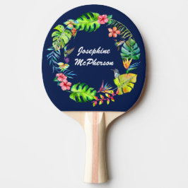 Tropische Paradijs Krans personaliseren met Naam Tafeltennisbatje