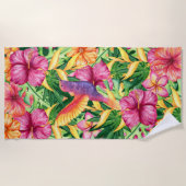 Tropische paradijsbloem strandlaken (Voorkant)