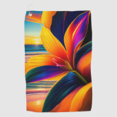 Tropische paradijsbloemen golfhanddoek (Voorkant)
