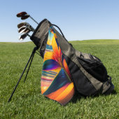 Tropische paradijsbloemen golfhanddoek (Groen)