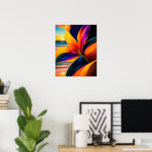 Tropische paradijsbloemen Kunst afdrukken Poster (Thuiskantoor)