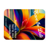 Tropische paradijsbloemen sparen de Datum Magneet (Horizontaal)