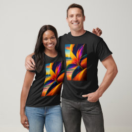 Tropische paradijsbloemen t-shirt