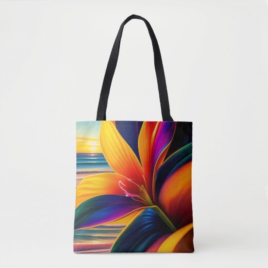 Tropische paradijsbloemen tote bag (Voorkant)