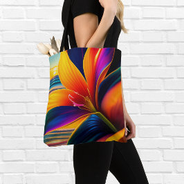 Tropische paradijsbloemen tote bag