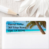 Tropische paradijsboompalmen etiket (Insitu)