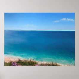 Tropische paradijse achtergrond voor videogesprekk poster