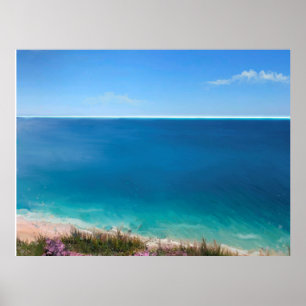 Tropische paradijse achtergrond voor videogesprekk poster