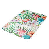 Tropische paradijse Flamingo Flowers Leaves Badmat (Gekanteld)