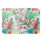 Tropische paradijse Flamingo Flowers Leaves Badmat (Voorkant)