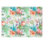 Tropische paradijse Flamingo Flowers Leaves Tafelkleed (Voorkant (Horizontaal))