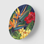 Tropische paradijse Hawaiiaanse wandklokken (Hoek)