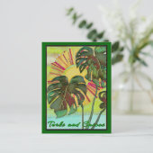 Tropische paradijse kunst van Turks en Caicos Briefkaart (Staand voorkant)