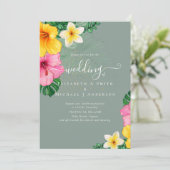 Tropische paradijse strandwiekflesjes kaart (Staand voorkant)