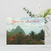 Tropische paradijse uitnodiging (Staand voorkant)