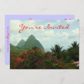 Tropische paradijse uitnodiging (Voorkant / Achterkant)