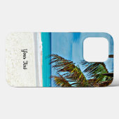 Tropische paradijselijke sjabloon, aanpasbaar, Case-Mate iPhone case (Achterkant (horizontaal))