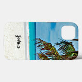 Tropische paradijselijke sjabloon, aanpasbaar Case-Mate iPhone case (Achterkant (horizontaal))