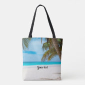 Tropische paradijselijke SJABLOON Tote Bag (Achterkant)