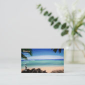 Tropische paradijselijke uitzicht visitekaartje ku (Staand voorkant)